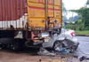 Traumatic death of 5 people of same family of Lucknow going by car, car rammed into container,