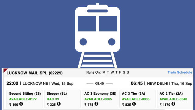lucknow mail ac 3 tier economy class fair
