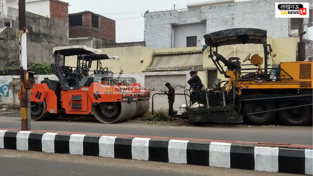Good news: Painting work on road divider started in Indranagar, pit liberation campaign started again on Shaheed Path